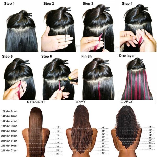 100S 16inch Micro Rings/Loop Hair Remy Human Hair Extensions - Image 2