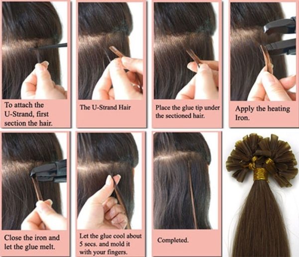 100S 22inch Nail Tip Hair Remy Human Hair Extensions - Image 2