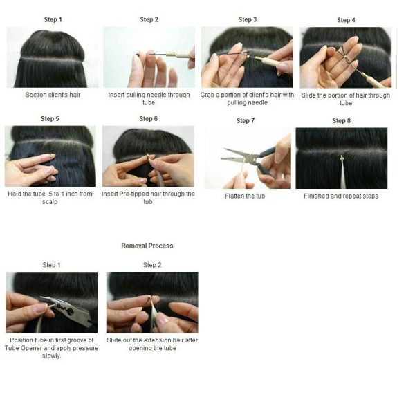100S 20inch Stick Tip Hair Remy Human Hair Extensions - Image 2