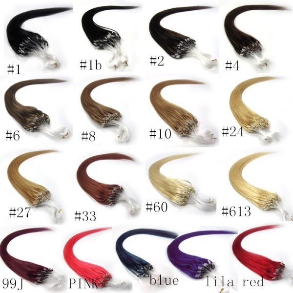 100S 16inch Micro Rings/Loop Hair Remy Human Hair Extensions - Image 4