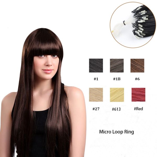 100S 24inch Micro Rings/Loop Hair Remy Human Hair Extensions