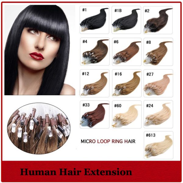 100S 22inch Micro Rings/Loop Hair Remy Human Hair Extensions