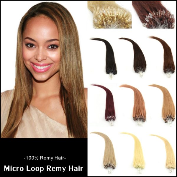 100S 20inch Micro Rings/Loop Hair Remy Human Hair Extensions