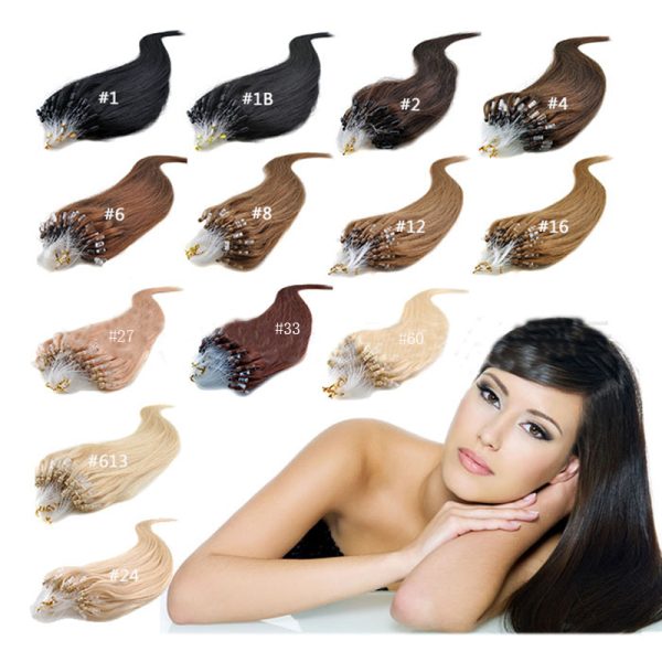 100S 16inch Micro Rings/Loop Hair Remy Human Hair Extensions