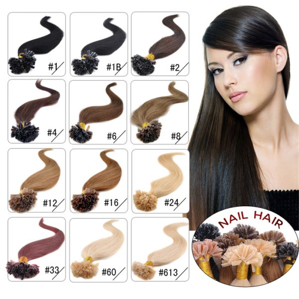 100S 20inch Nail Tip Hair Remy Human Hair Extensions