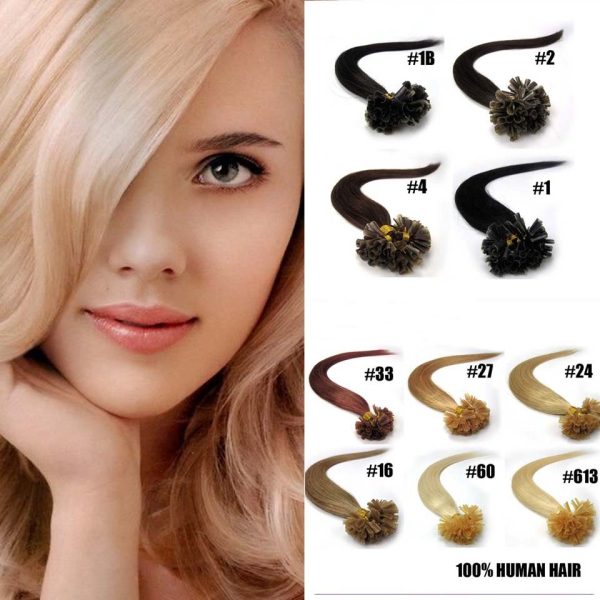 100S 16inch Nail Tip Hair Remy Human Hair Extensions