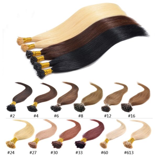 100S 20inch Stick Tip Hair Remy Human Hair Extensions